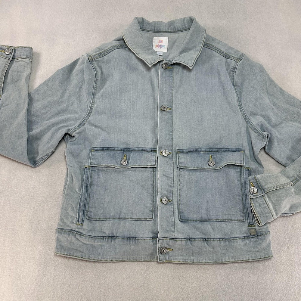 LuLaRoe Denim Jacket Women's XL Light Wash Trucker Pockets Chore Jean Casual